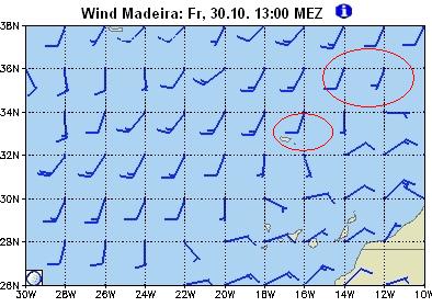 Windprognose Madeira / Kanaren